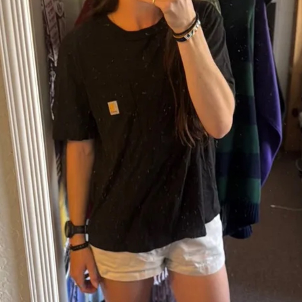 Carhartt Black Short-Sleeve Pocket Tee for Women